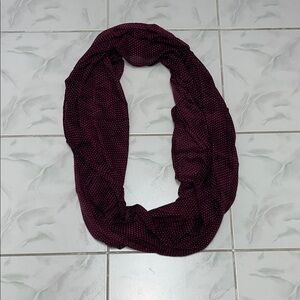 Elegant Burgundy Polka Dot Infinity Scarf